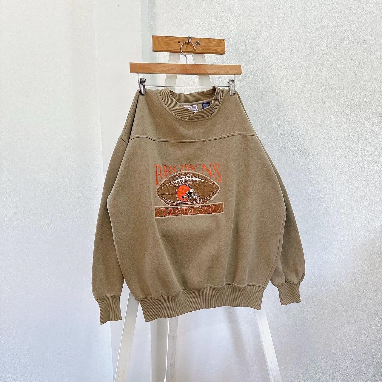 Vintage 90s Cleveland Browns football CS brown sweatshirt L Sweatshirt – Cozy Vibes · High-Quality Print