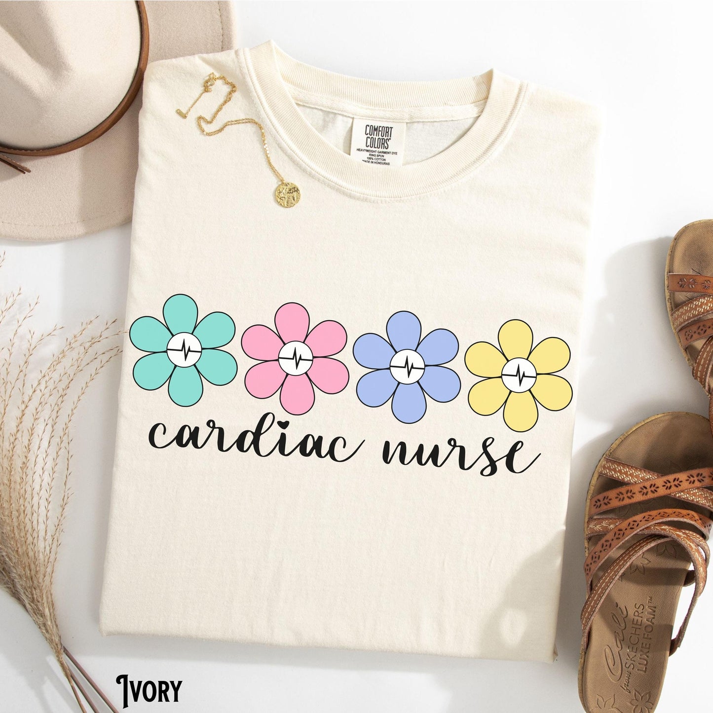 Cardiac Nurse Flower Shirt Vascular Heart Nurse Tee CVICU Tshirt Floral Heart PCICU CPCU Cardiology Nursing Gift Graphic Tee – Fan Favorite · Top Pick For Any Outfit