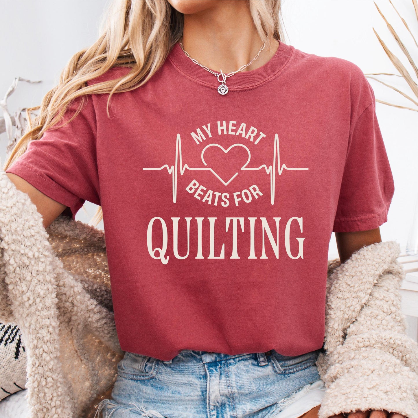 My Heart Beats for Quilting Shirt Quilter Gift Funny Quilting Tee Quilting Party Shirt Patchwork Shirt Quilting Lover Shirt Graphic Tee – Feel-Good Design · Great Gift For Fans