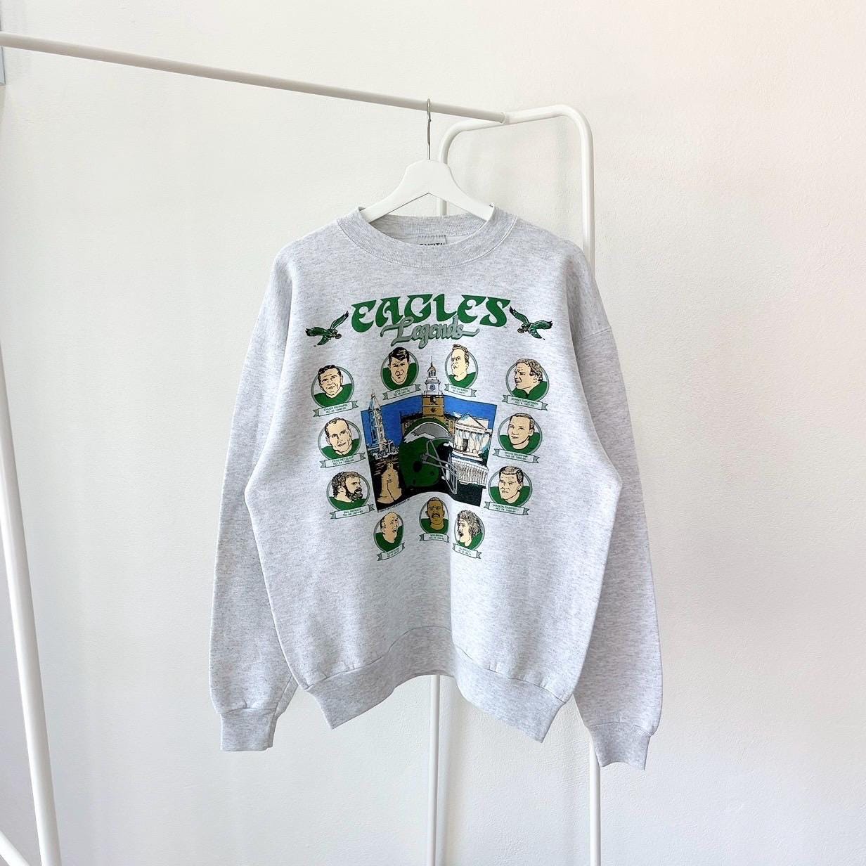 90s Philadelphia Eagles NFL football Oneita gray sweatshirt XL Sweatshirt – Warm & Stylish · Trending Graphic Apparel
