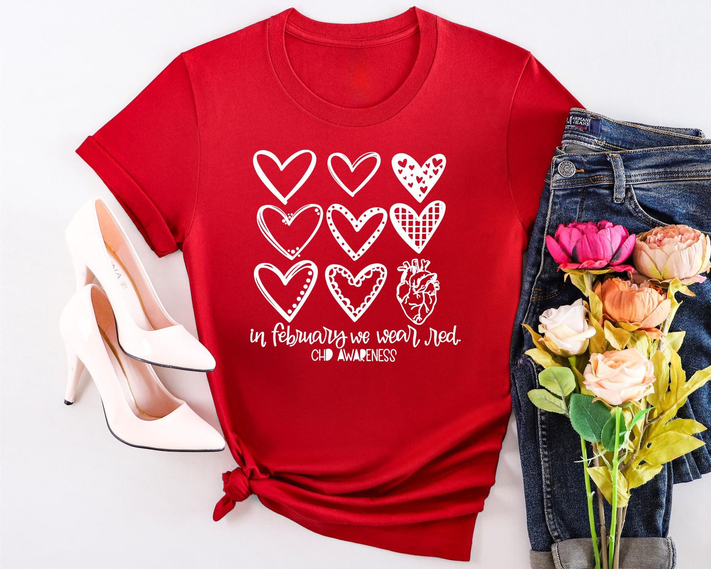 Chd Awareness Shirt Anatomical Heart Shirt For Warrior Heart Disease Month Awareness Tshirt Trendy shirt Awareness Tee Women39s shirt Graphic Tee – Cozy Vibes · High-Quality Print