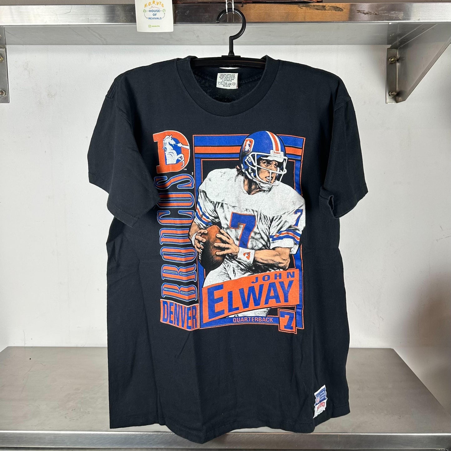 Vintage John Elway Denver Broncos NFL Nutmeg XL single stitch T shirt Vintage NFL Tshirts Vintage Sports Tshirts Denver Broncos Tshirt Graphic Tee – Premium Graphic · Trending Graphic Apparel