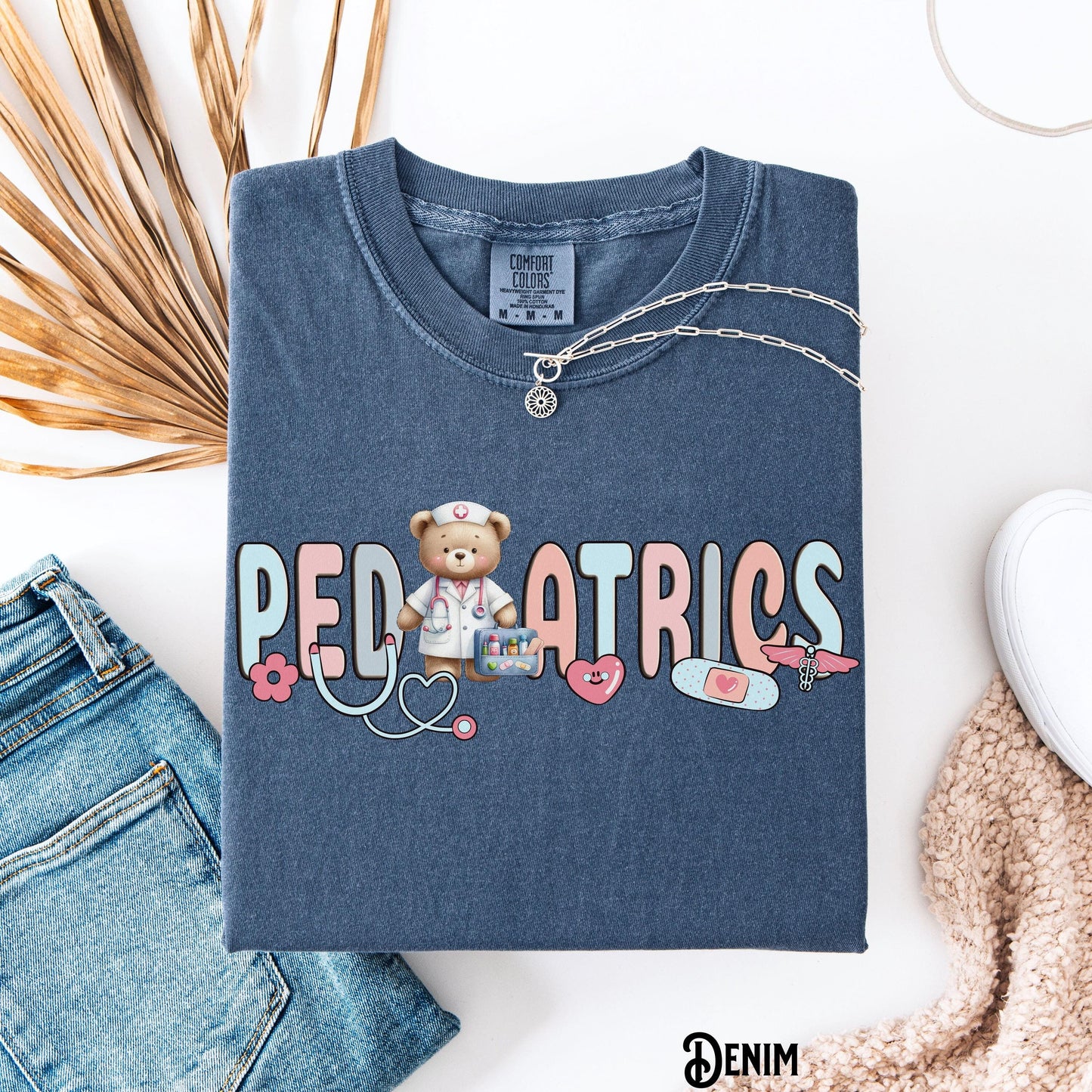 Pediatric Nurse Shirt PEDS Nurse Teddy Bear Tee Pediatrics RN Pediatric Nurse Tshirt PICU Gift for Pediatric Nurse Graphic Tee – Aesthetic Look · High-Quality Print
