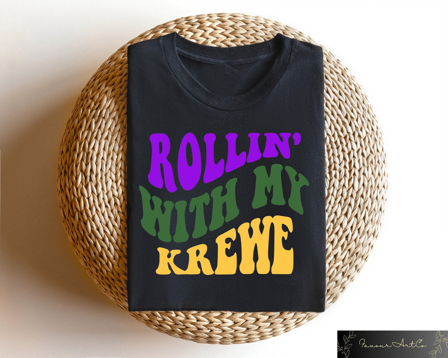 Mardi Gras Shirt Mardi Gras T shirt Rollin39 With My Krewe Mardi Gras Sweatshirt Mardi Grass Festival Costume New Orleans Mardi Gras Gift Sweatshirt – Bold Style · Trending Graphic Apparel