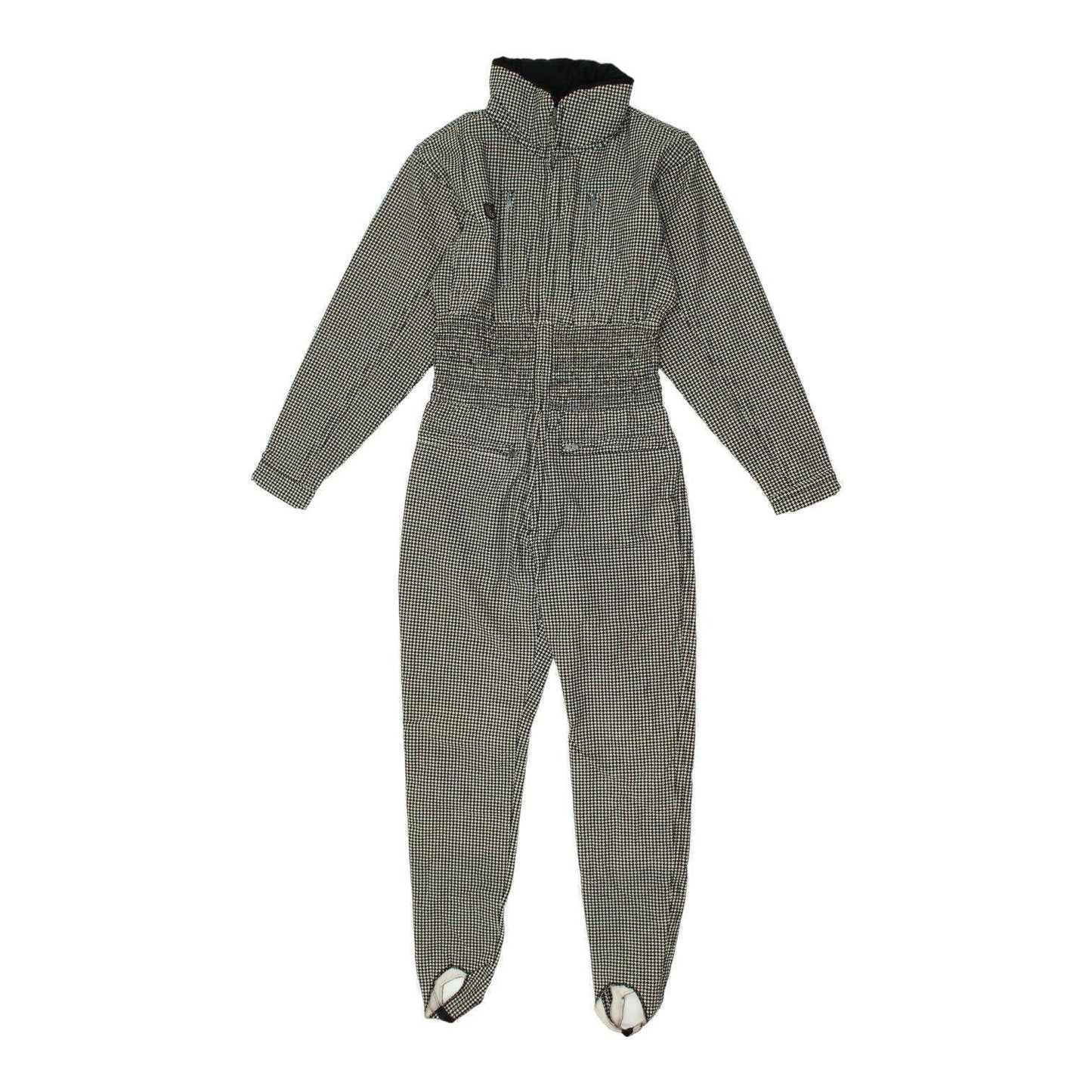 Ungaro Womens White Black Ski Suit Vintage Retro Winter Snowsuit VTG Graphic Tee – Warm & Stylish · Must-Have Style