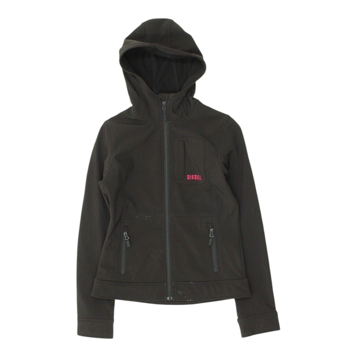 Diesel Womens Black Full Zip Hooded Jacket Designer Streetwear Coat VTG Graphic Tee – Aesthetic Look · High-Quality Print