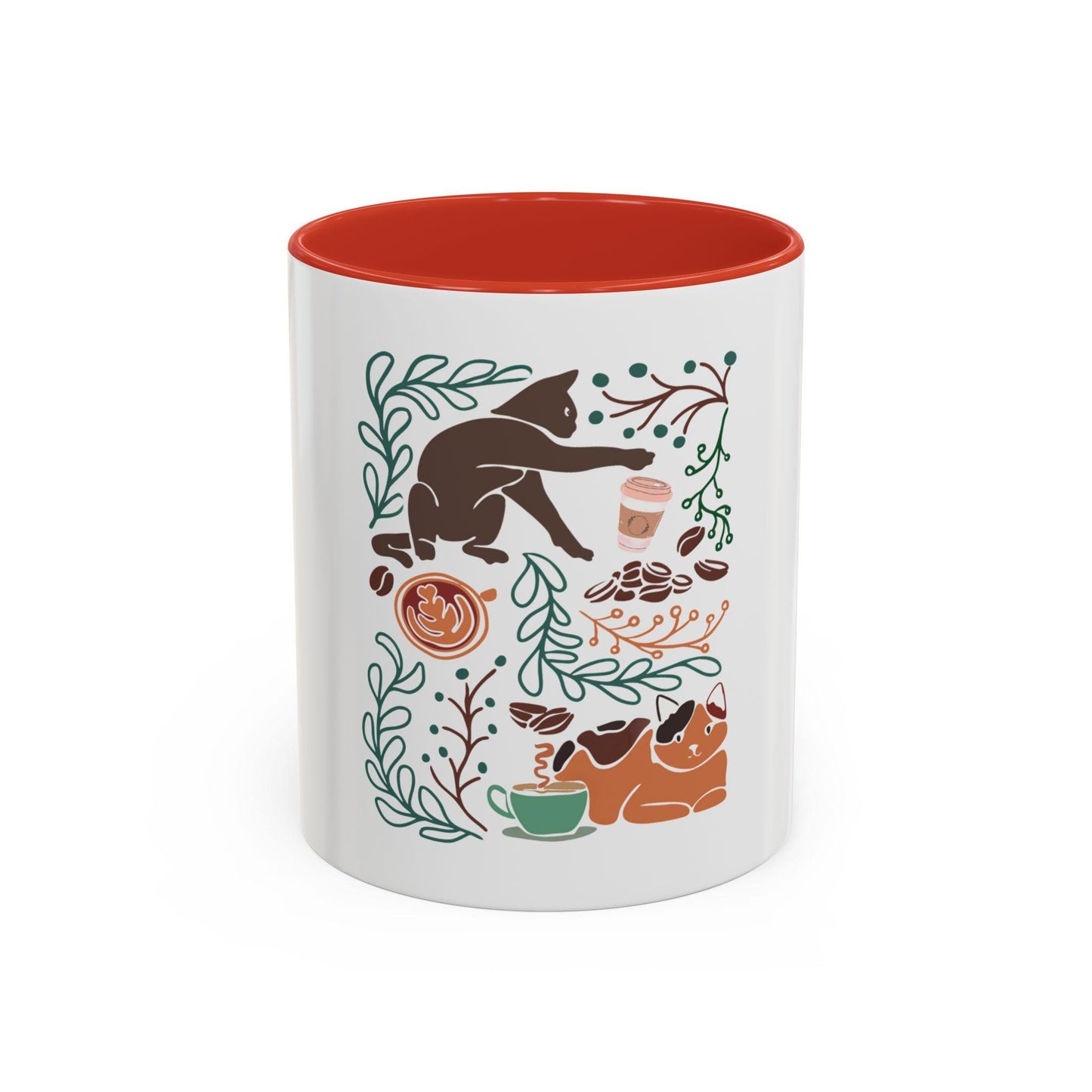 Cat mug Whimsical Watercolor Designs Cats with Coffee Cats With Plants Funny Cat Lover Gift Funny Cat Mugs Animal lover Gift Graphic Tee – Easygoing Wear · Great Gift For Fans