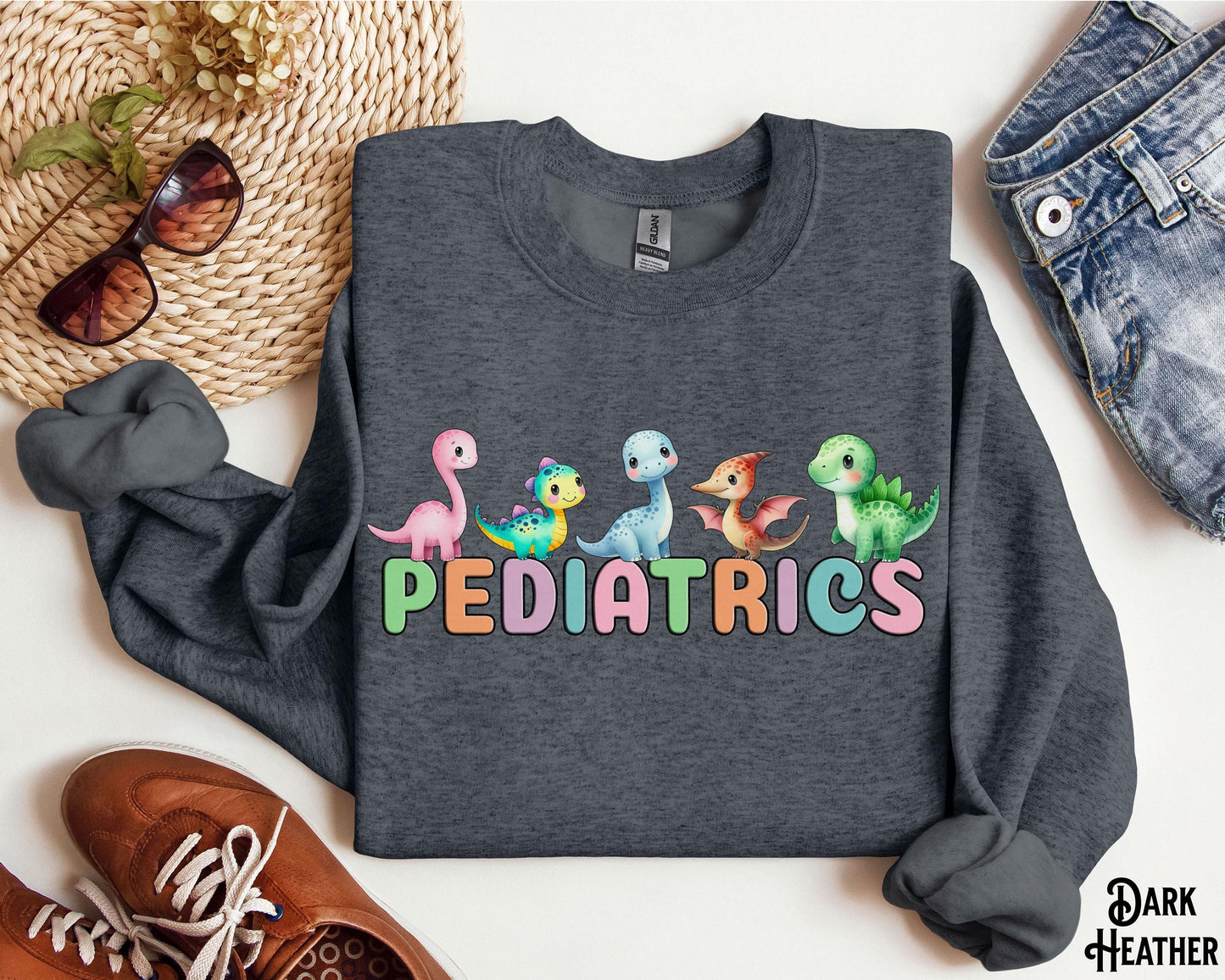 Pediatrics Sweatshirt PEDS Sweater Pediatric Nurse Crewneck Dinosaur PICU Doctor Pediatric RN Sweatshirt Gift for Pediatric Nurse Sweatshirt – Premium Graphic · Top Pick For Any Outfit