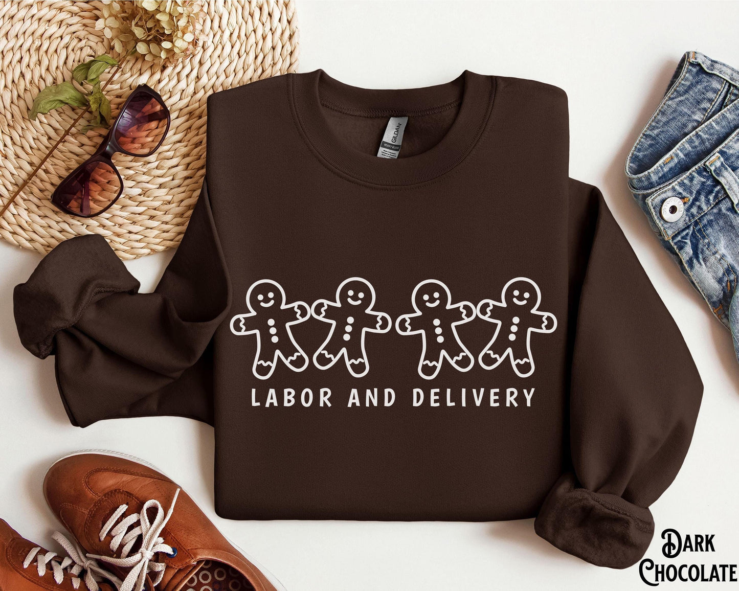 Labor and Delivery Christmas Crewneck Sweatshirt Gingerbread Nurse Doctor Crew RN Sweater Holiday Gift Sweatshirt – Warm & Stylish · High-Quality Print