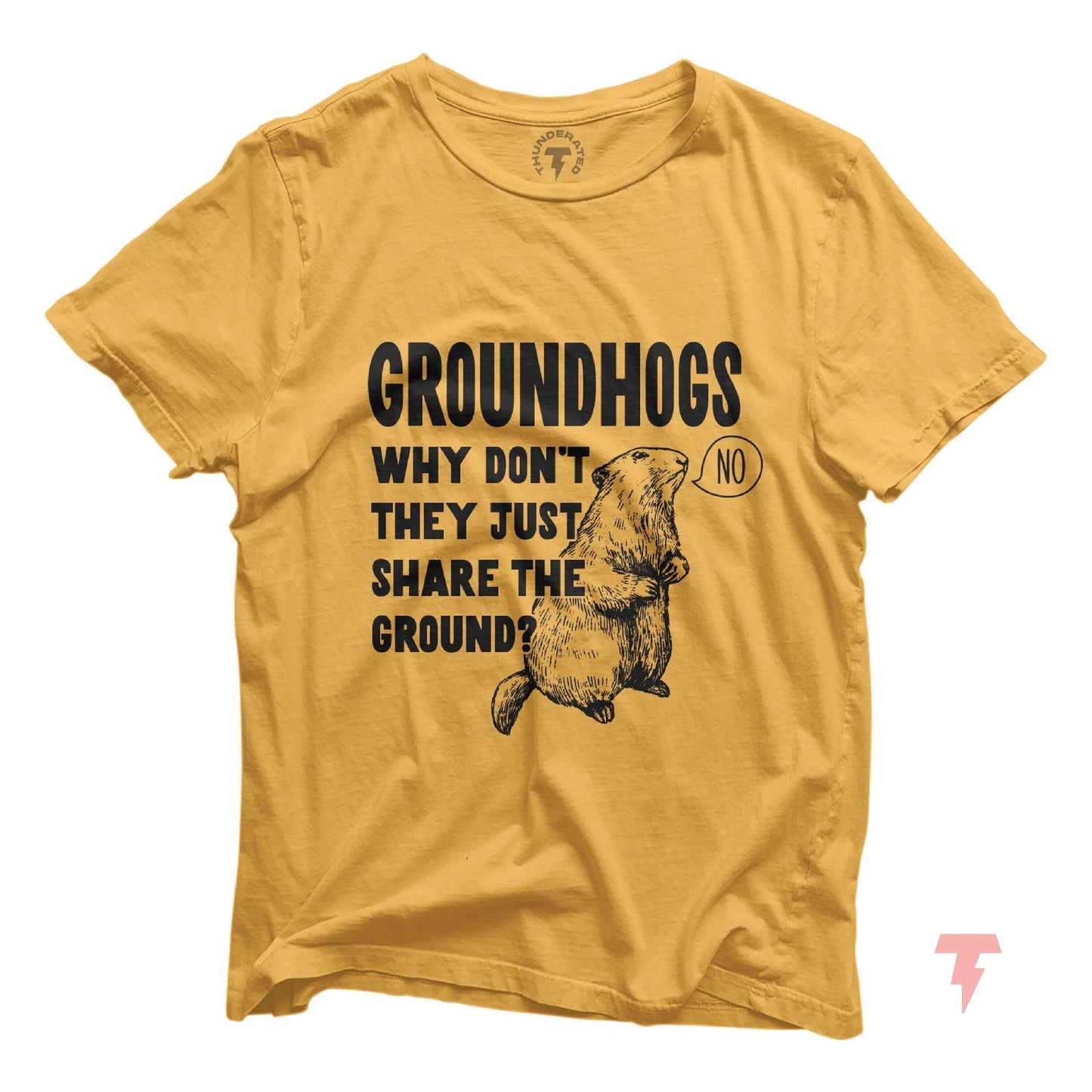 Funny Animal Groundhog Shirt Groundhog Why don39t the just share the ground Funny Animal tee Deadpan Humor Groundhogs Day Shirt Graphic Tee – Everyday Comfort · Must-Have Style