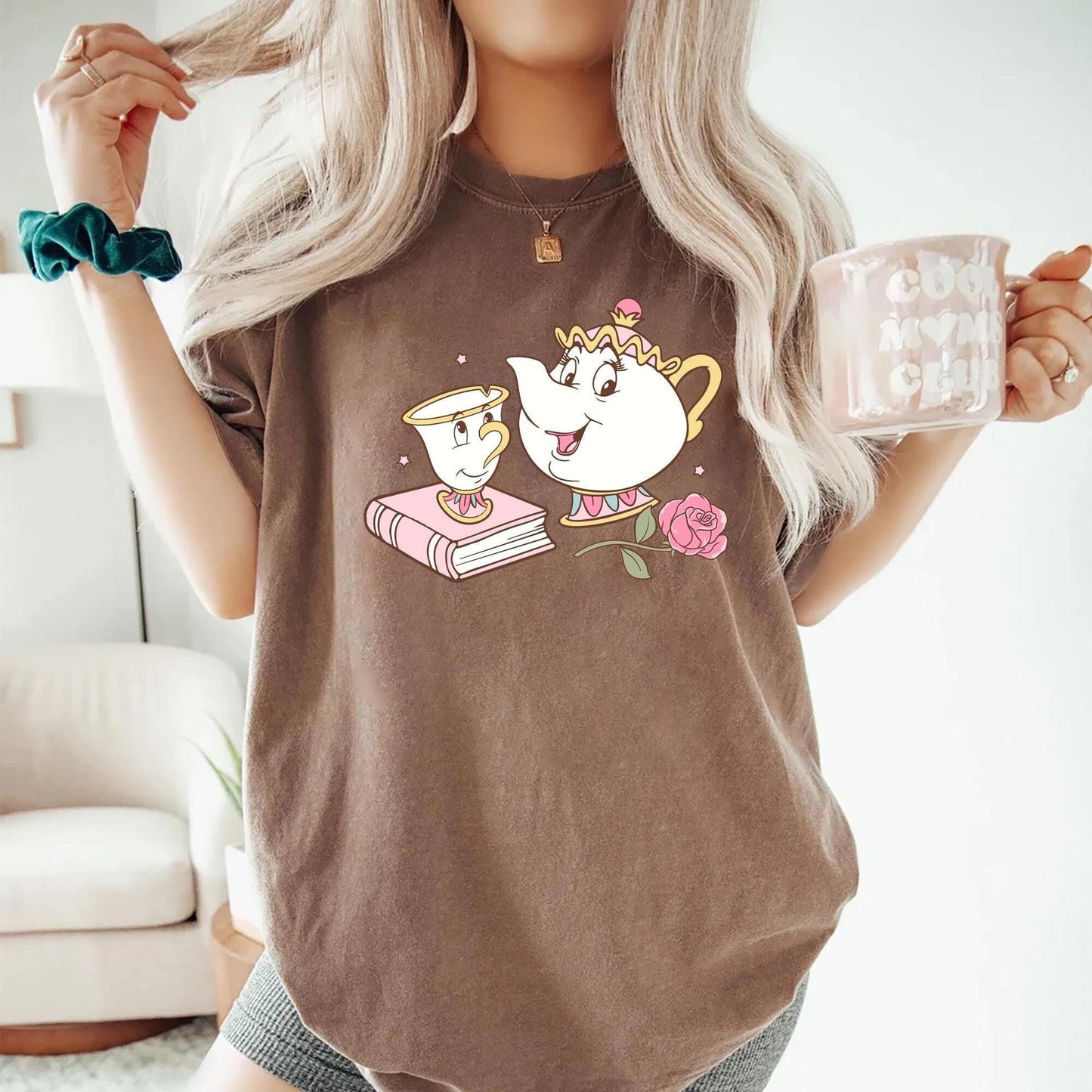 Disney Beauty and the Beast Chip and Mrs Potts Shirt Disney Tea Pot and Cup Shirt Disneyland Family Trip Tee Disney T Shirt Gift Sweatshirt Sweatshirt – Premium Graphic · Top Pick For Any Outfit