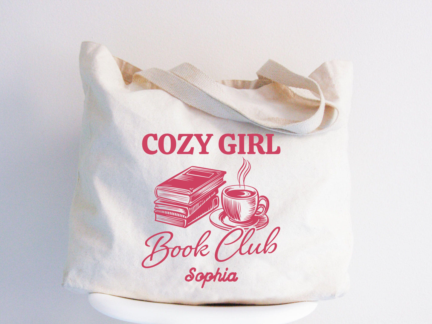 Cozy Girl Book Club Tote Bag Perfect for Book Lovers Reading Gifts Library Essentials Eco Friendly Shopping Cotton Canvas Tote Bag – Fan Favorite · Perfect For Daily Wear
