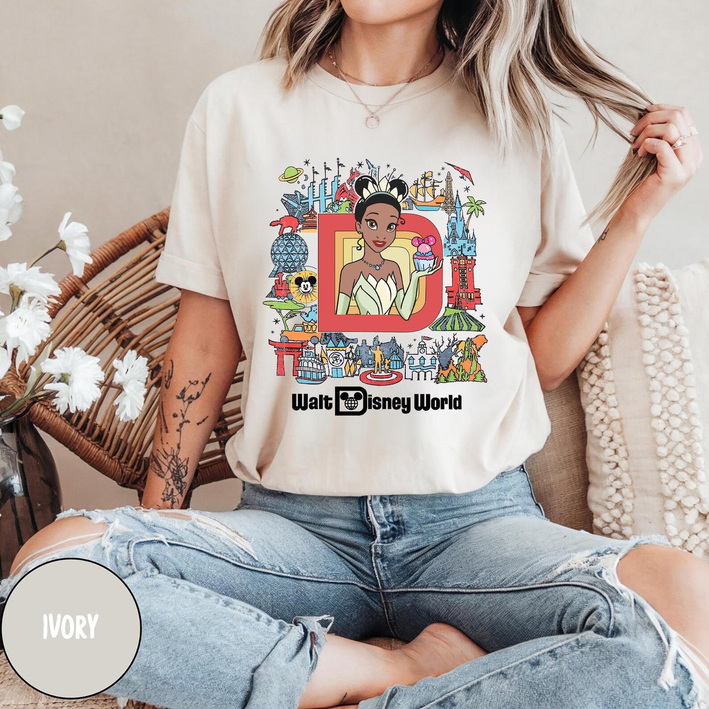 Walt Disneyworld Princess Tiana Shirt Disney Vacation Shirt Girl Shirt Disney Matching Shirt Princess Fun Gift Disneyworld shirt Graphic Tee – Aesthetic Look · Great Gift For Fans