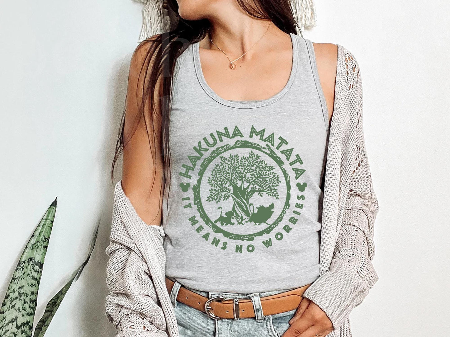 Hakuna Matata Racerback Tank Top Animal Kingdom Tank Top Disney Lion King Shirt Animal Kingdom Hakuna Matata TankDisney Safari Racerback Tank Top – Feel-Good Design · High-Quality Print