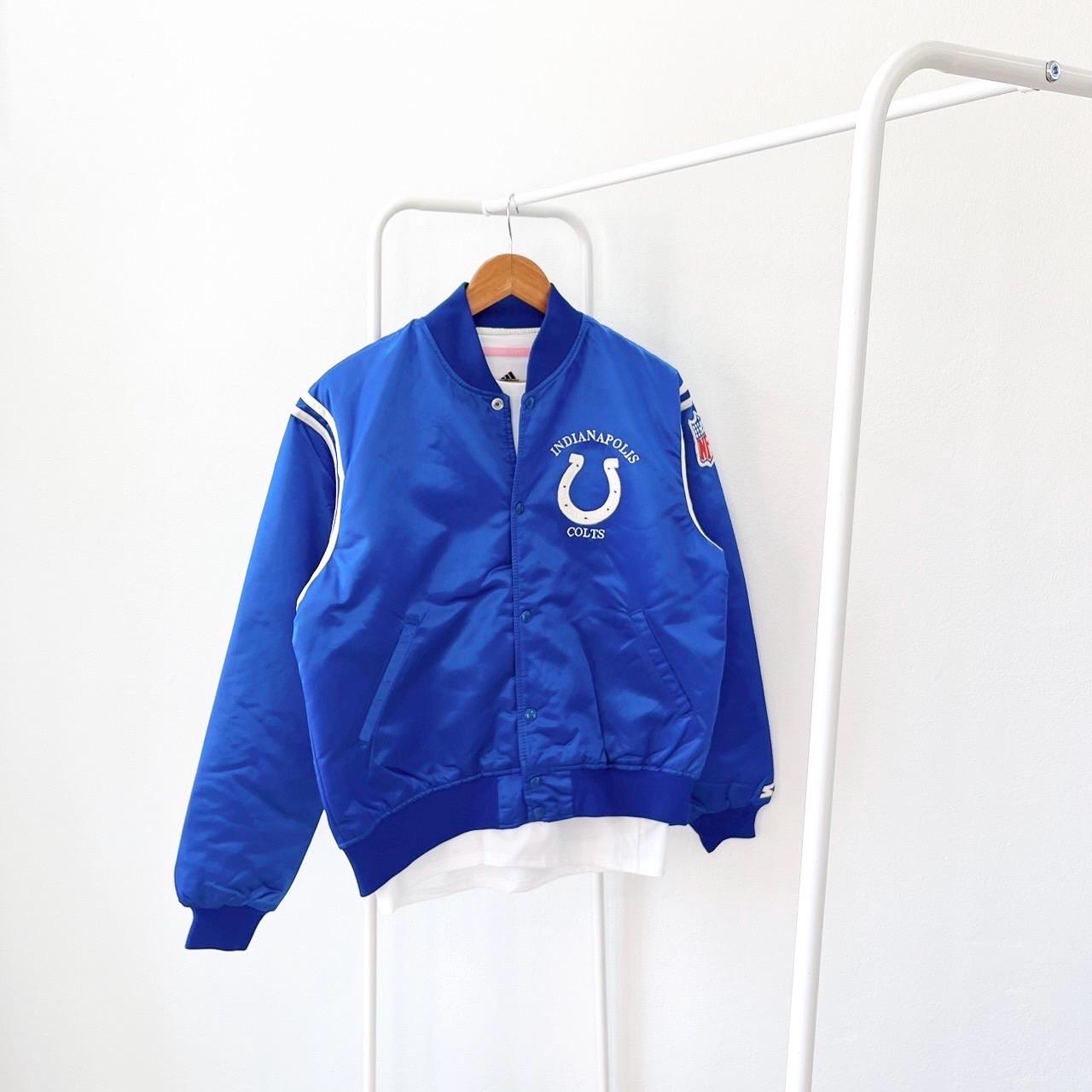 Vintage 90s Indianapolis Colts football vintage Pro line X Starter blue bomber jacket L Graphic Tee – Cozy Vibes · Must-Have Style