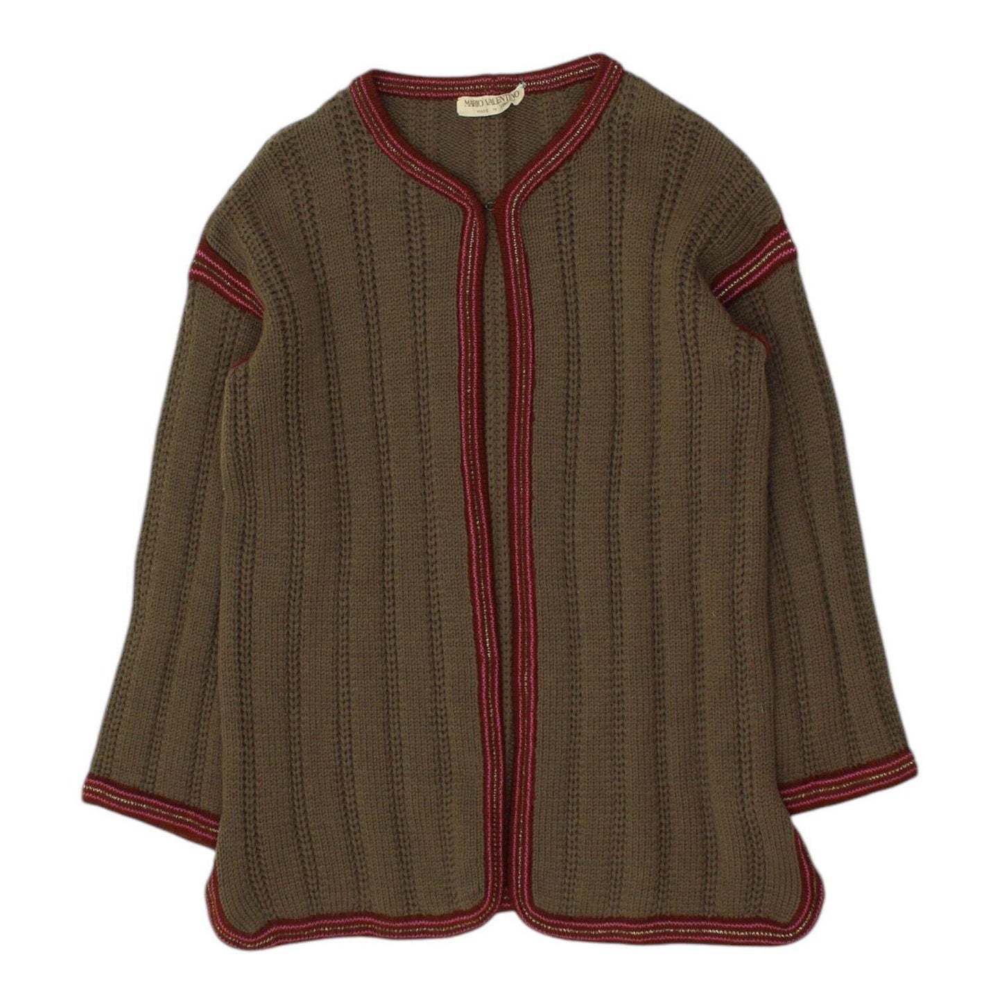 Mario Valentino Brown Cardigan Vintage Womens Designer Jumper Knit Sweater Graphic Tee – Soft Feel · Top Pick For Any Outfit