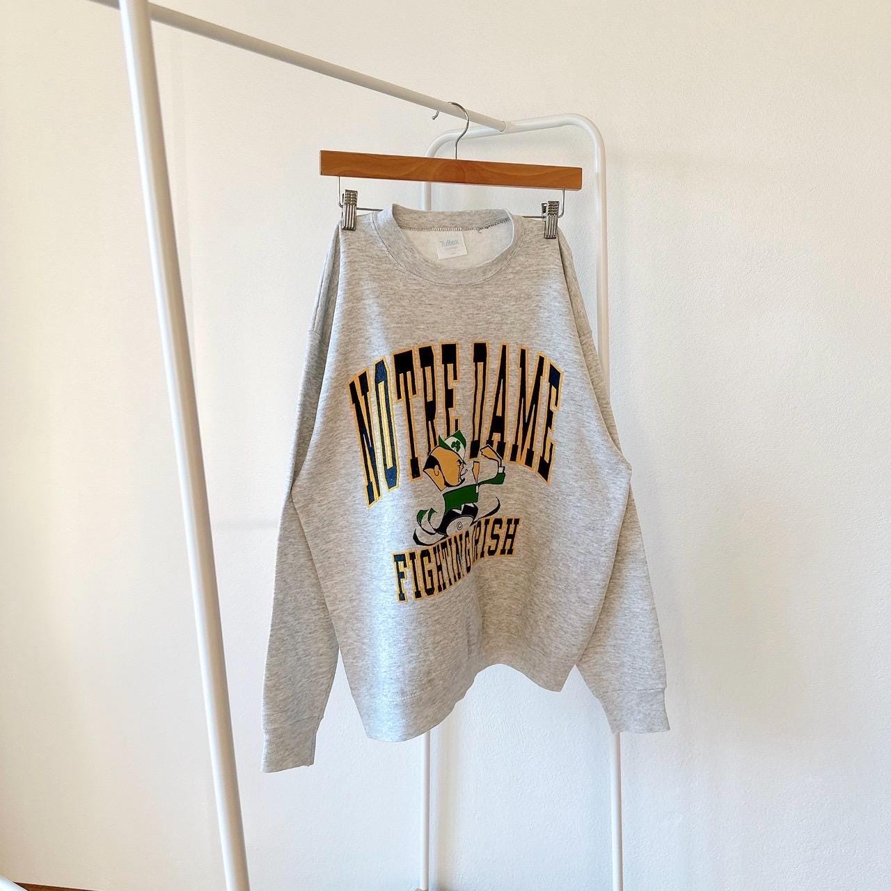 Vintage 90s Notre Dame Fighting Irish NCAA Vintage Tultex gray sweatshirt L Sweatshirt – Easygoing Wear · Perfect For Daily Wear