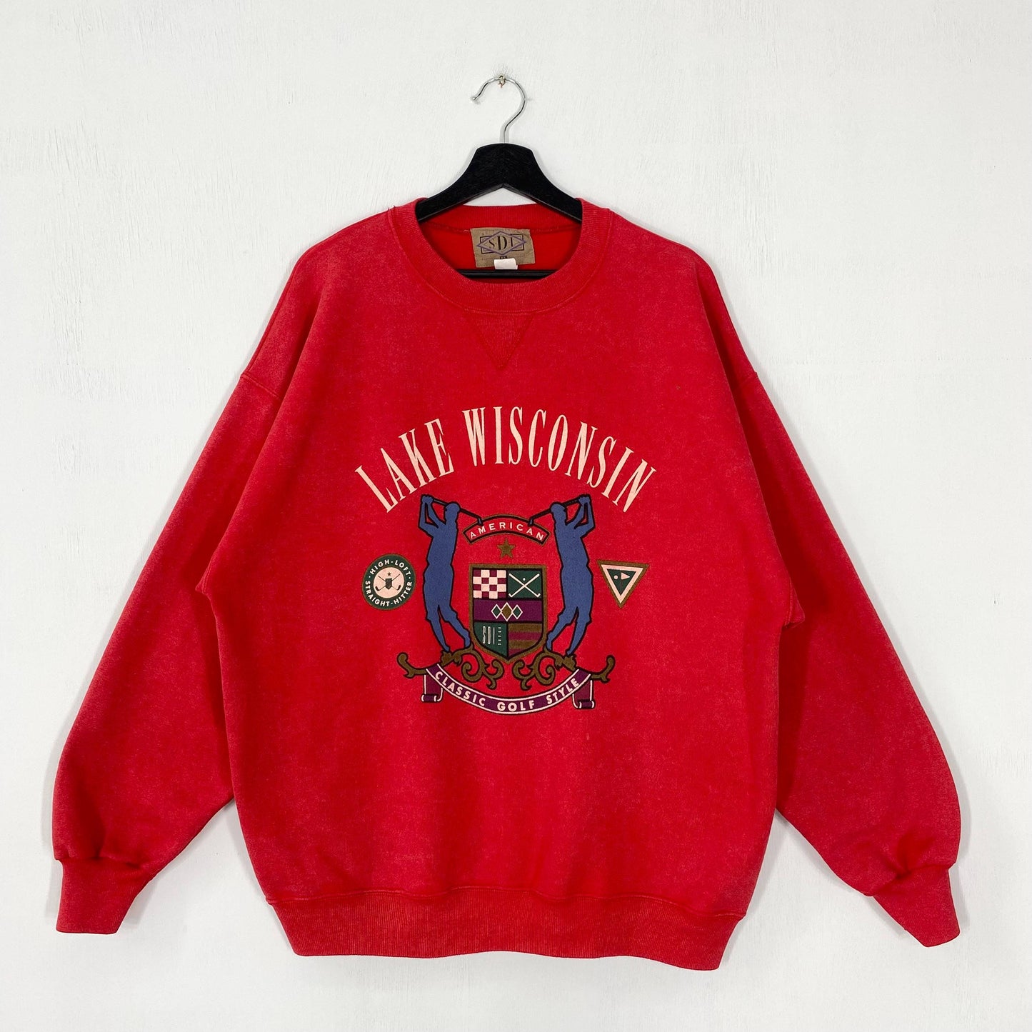 Vintage 90s Golf Sweatshirt Legends Golf Crewneck Lake Wisconsin Sweater Pullover Harvey Penick Golf Club Golf Art Print Logo Red XLarge Sweatshirt – Soft Feel · Great Gift For Fans