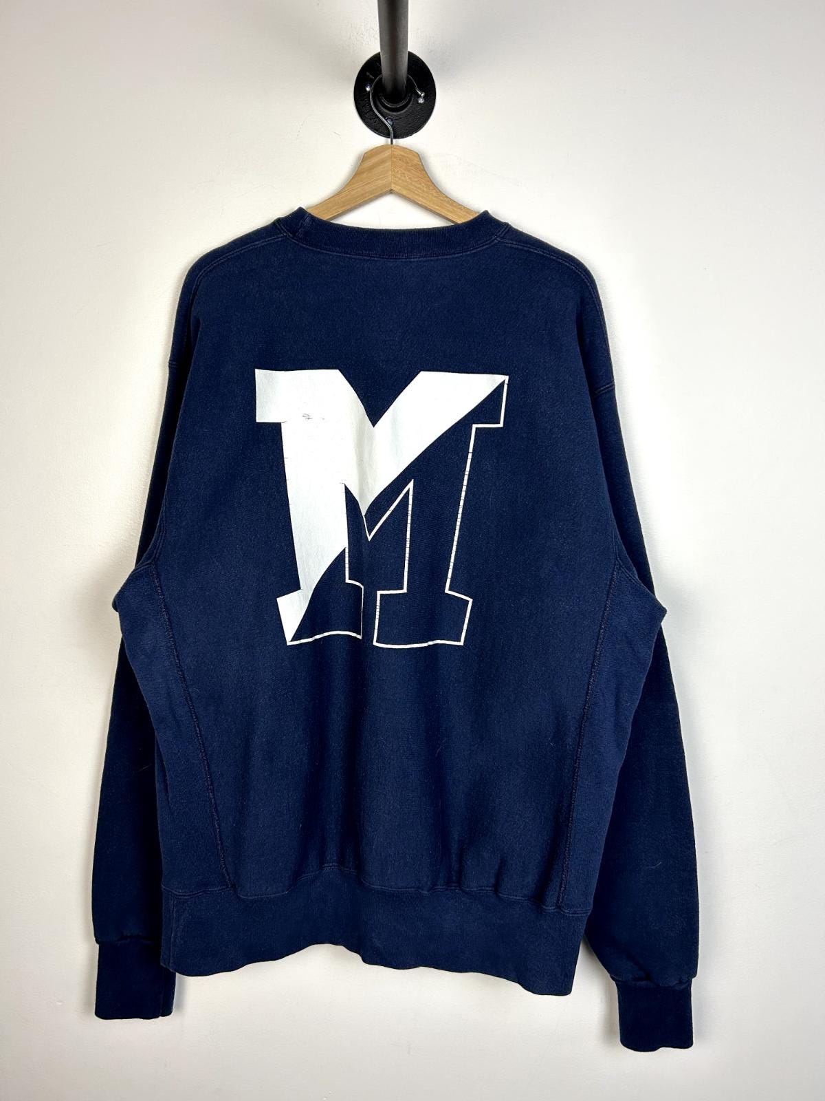 Vintage 90s University Of Marietta Reverse Weave Navy Crewneck Size XXL Graphic Tee – Premium Graphic · High-Quality Print
