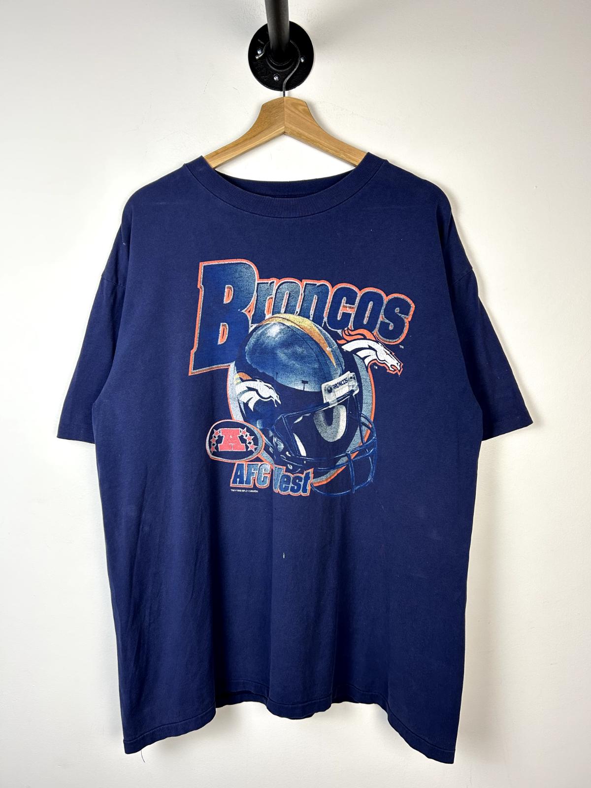 Vintage 90s NFL Starter Denver Broncos Navy Tee Size L Graphic Tee – Easygoing Wear · Trending Graphic Apparel