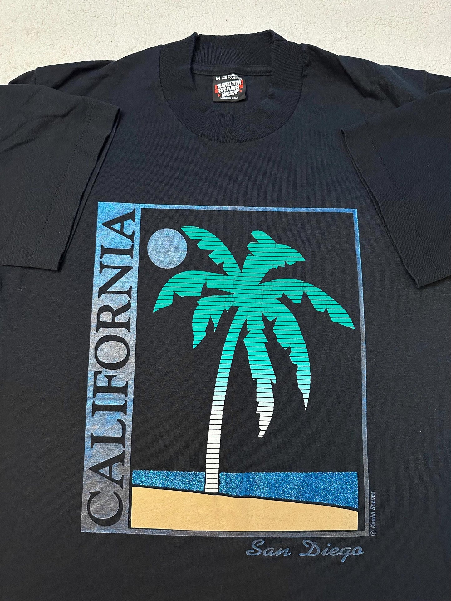Vintage 1980s 1990s San Diego California Palm Tree Ocean Beach T Shirt S M NEW Graphic Tee – Premium Graphic · Must-Have Style