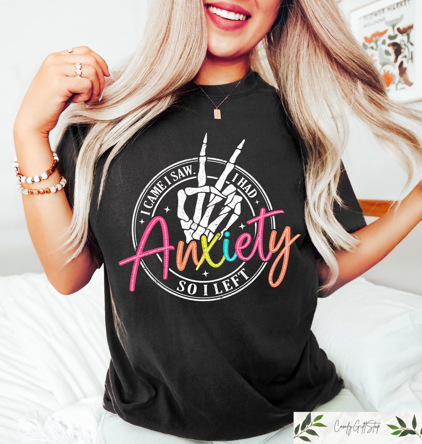 I Came I Saw I Had Anxiety So I Left T shirt Funny Mom Shirt Sarcastic Women Sweatshirt Anxiety Awareness Gift Mental Health Tee Sweatshirt – Easygoing Wear · Top Pick For Any Outfit
