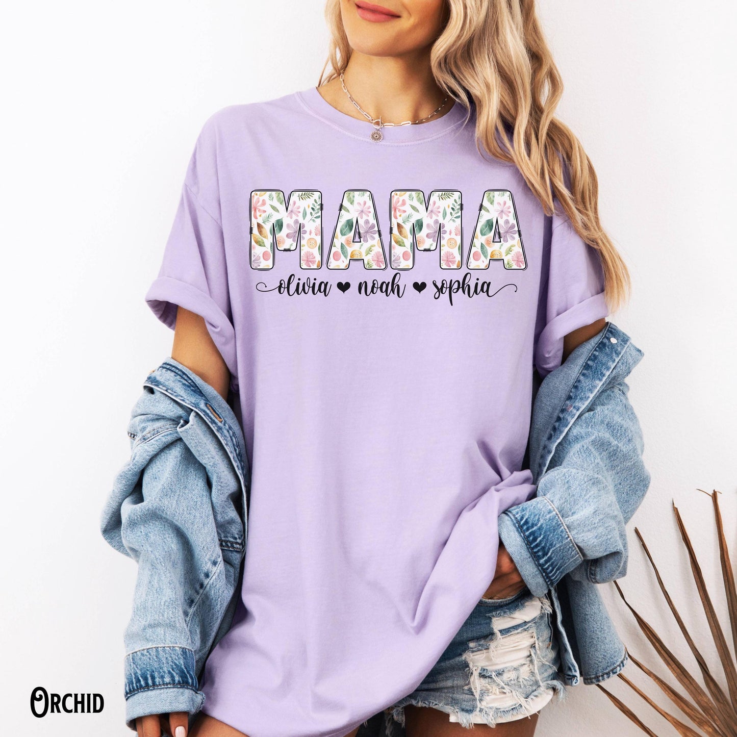 Personalized Mama Shirt Floral Mama Tee Spring Flowers T shirt Personalized Mom Gift Mother39s Day Gift Custom Mom Gift Graphic Tee – Bold Style · Perfect For Daily Wear