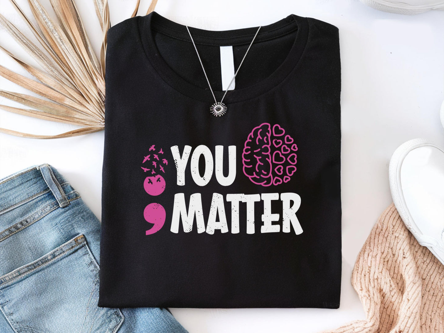 You Matter Shirt Semicolon Shirt You Matter Shirt Mental Health Mental Health Gifted Shirt Suicide Prevention Awareness Shirt Graphic Tee – Cozy Vibes · High-Quality Print
