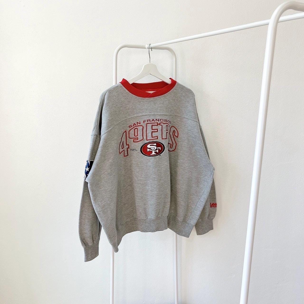 Vintage 90s San Francisco 49ers football Vintage Lee sport embroidered gray sweatshirt XL Sweatshirt – Aesthetic Look · Perfect For Daily Wear