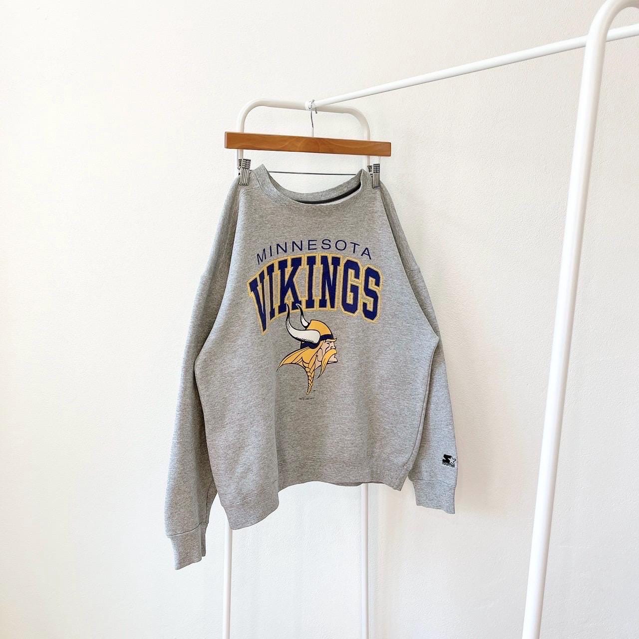 Vintage 90s Minnesota Vikings football 1994 Made in USA vintage Starter gray sweatshirt L Sweatshirt – Fan Favorite · Great Gift For Fans