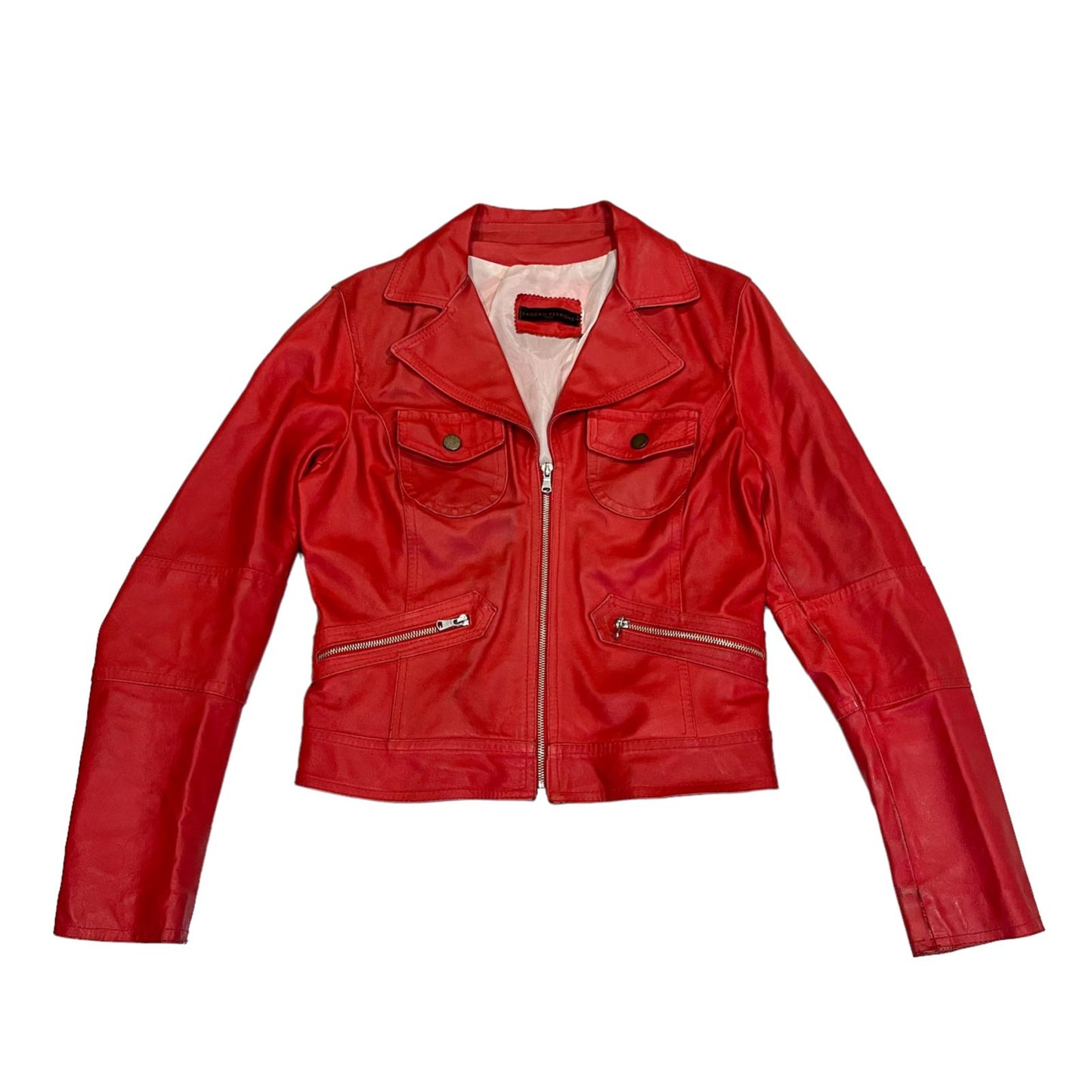 Sandro Ferrone Leather Jacket Vintage Womens Red High End Designer Casual Graphic Tee – Everyday Comfort · Trending Graphic Apparel