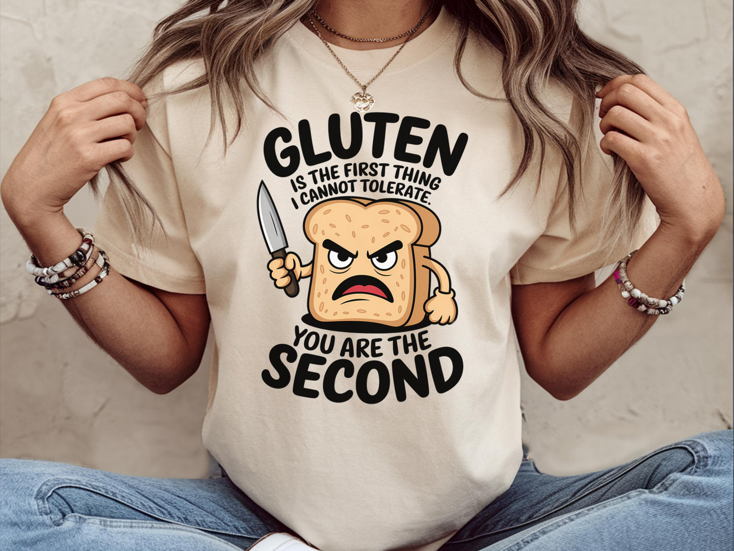 Funny Gluten Intolerance Shirt Food Allergy Shirts Gluten Free Shirt Celiac Disease Awareness Shirt Gluten Intolerance Shirt Graphic Tee – Soft Feel · Must-Have Style