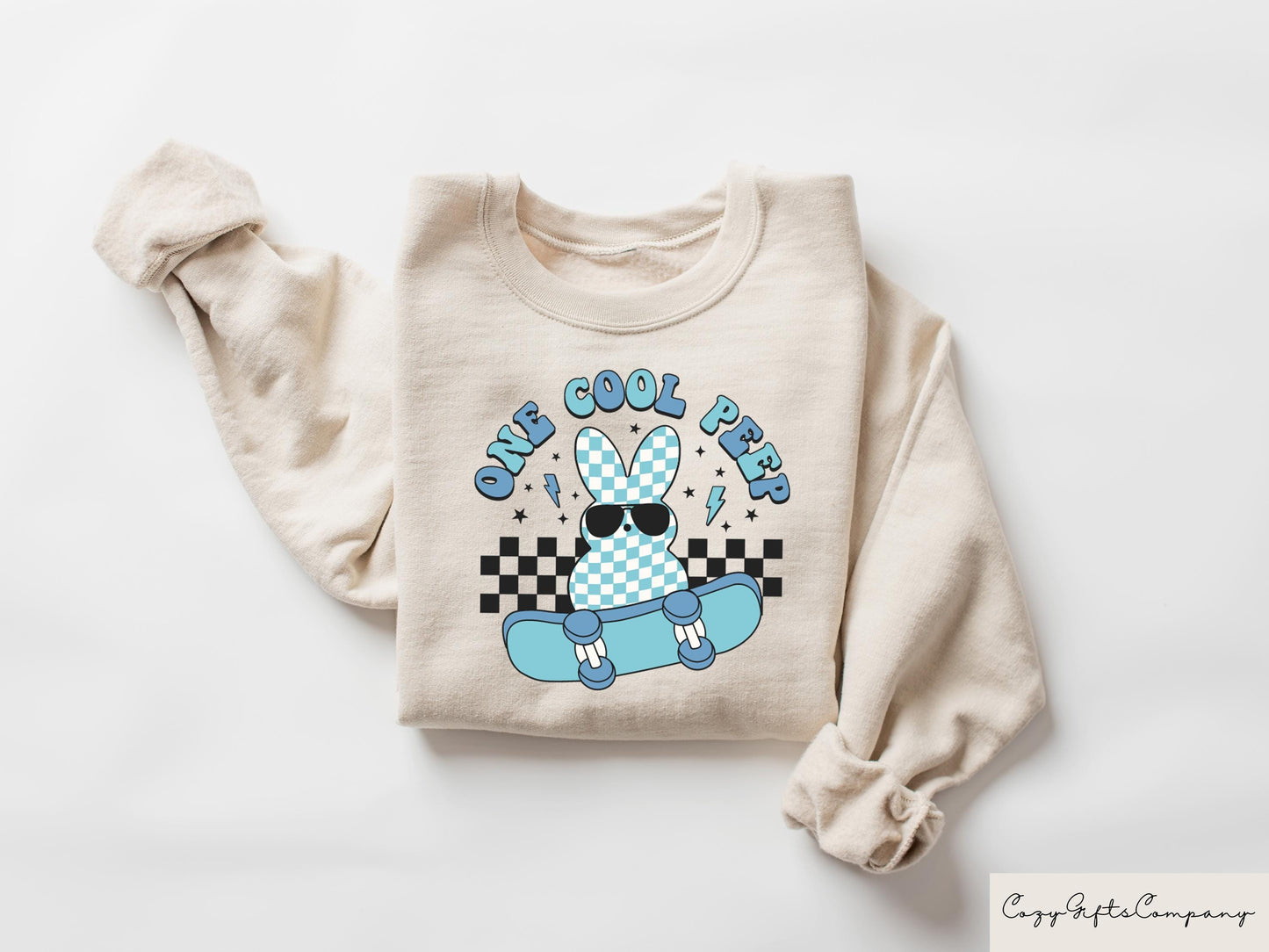 One Cool Peep Easter Sweatshirt Easter T Shirt Easter Bunny Shirt Cute Peeps Outfit Easter Matching Gift Easter Bunny Crewneck Sweatshirt – Cozy Vibes · High-Quality Print