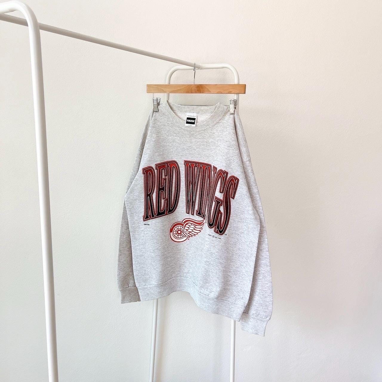 Vintage 90s Detroit Red Wings 1993 hockey vintage Tultex gray sweatshirt XL Sweatshirt – Soft Feel · Perfect For Daily Wear