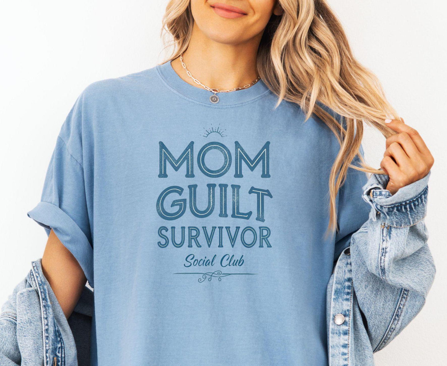 Mom Guilt Survivor Shirt Funny Mom Guilt Social Club T Shirt Perfect for Birthday Gift Mother39s Day Gift for Her Graphic Tee – Aesthetic Look · High-Quality Print