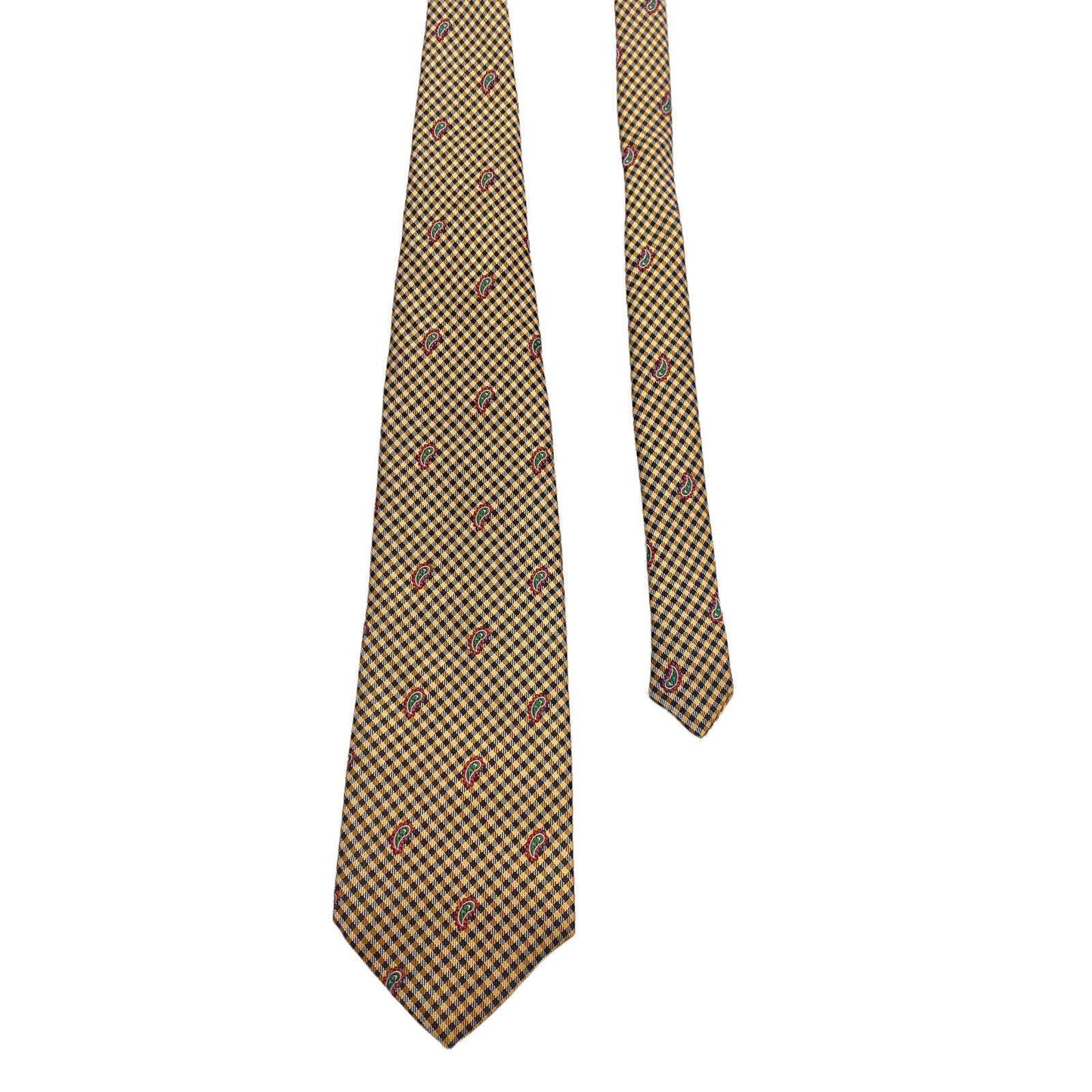 Leonard Patterned Silk Tie Vintage Gingham Paisley Mens Formal Designer VTG Graphic Tee – Warm & Stylish · Trending Graphic Apparel