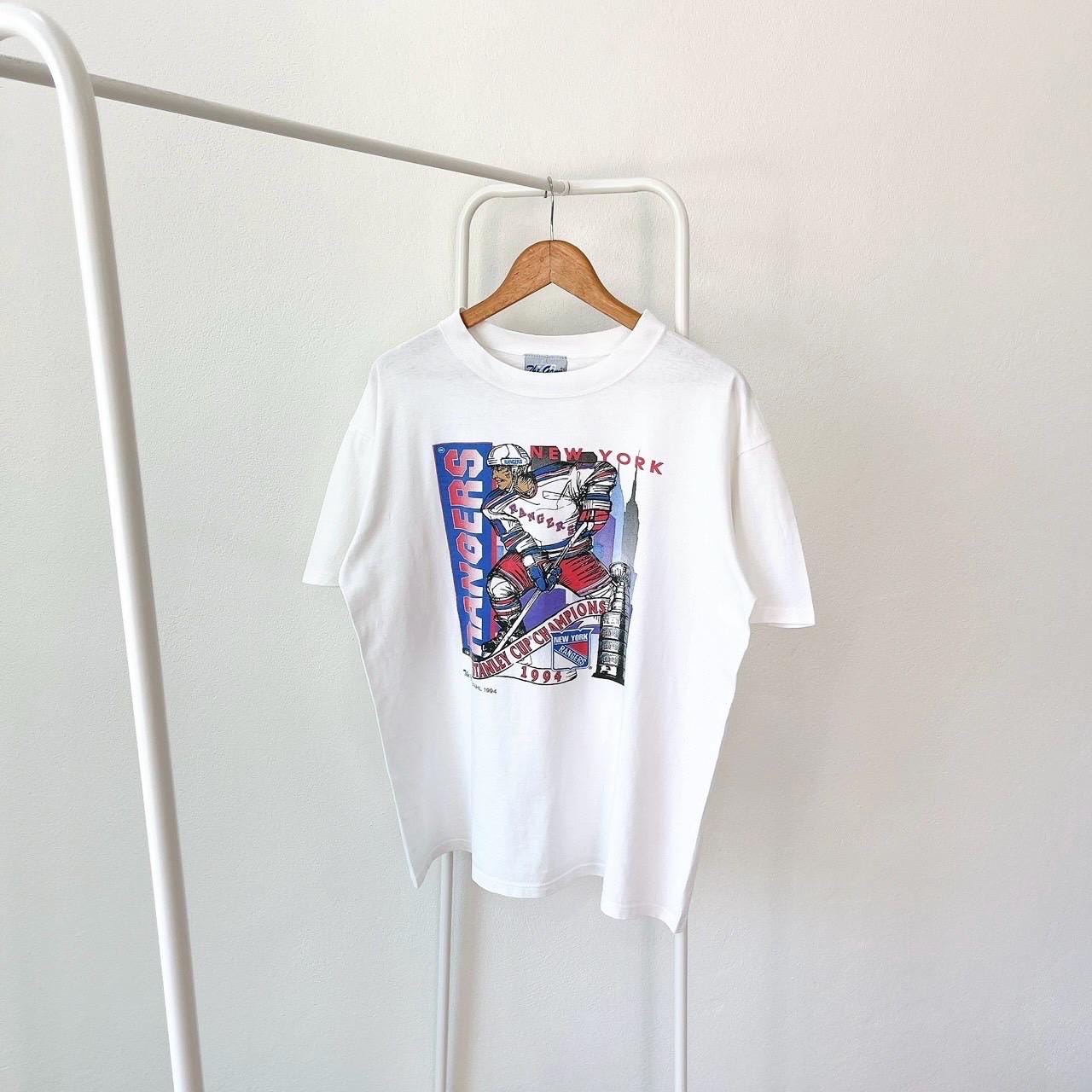 Vintage 90s New York Rangers 1994 NHL hockey Made in USA vintage Apex one white t shirt L Graphic Tee – Premium Graphic · Perfect For Daily Wear