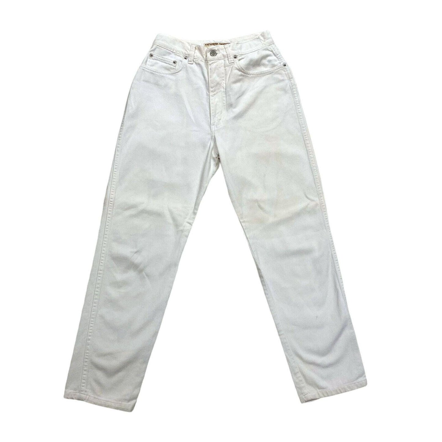 Katharine Hamnett Denim Jeans Vintage Womens White High Rise Tapered Designer Graphic Tee – Cozy Vibes · Great Gift For Fans