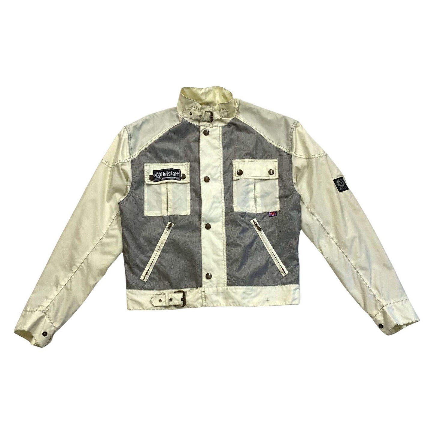 Belstaff Womens Reflective Jacket Vintage High End Designer Biker Beige VTG Graphic Tee – Feel-Good Design · High-Quality Print