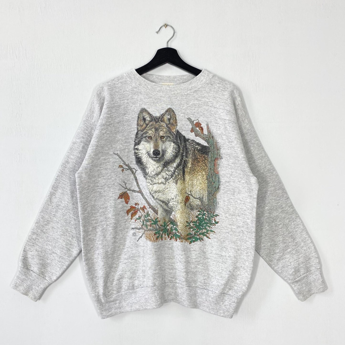 Vintage 90s Outdoor Outfitters Sweatshirt Wolf Crewneck Deer Sweater Pullover Wildlife Dog Eagle Wolf Ducks Unlimited Print Logo Grey Medium Sweatshirt – Aesthetic Look · Trending Graphic Apparel