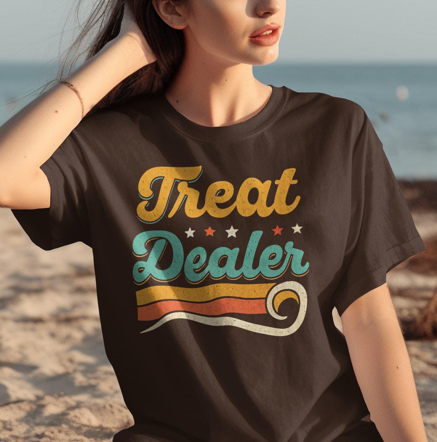 Funny Treat Dealer Shirt Retro Style Tee Vintage Look T Shirt Cool Lettering Graphic Tee Fun Casual Wear Gift for Treat Lovers Graphic Tee – Everyday Comfort · Must-Have Style