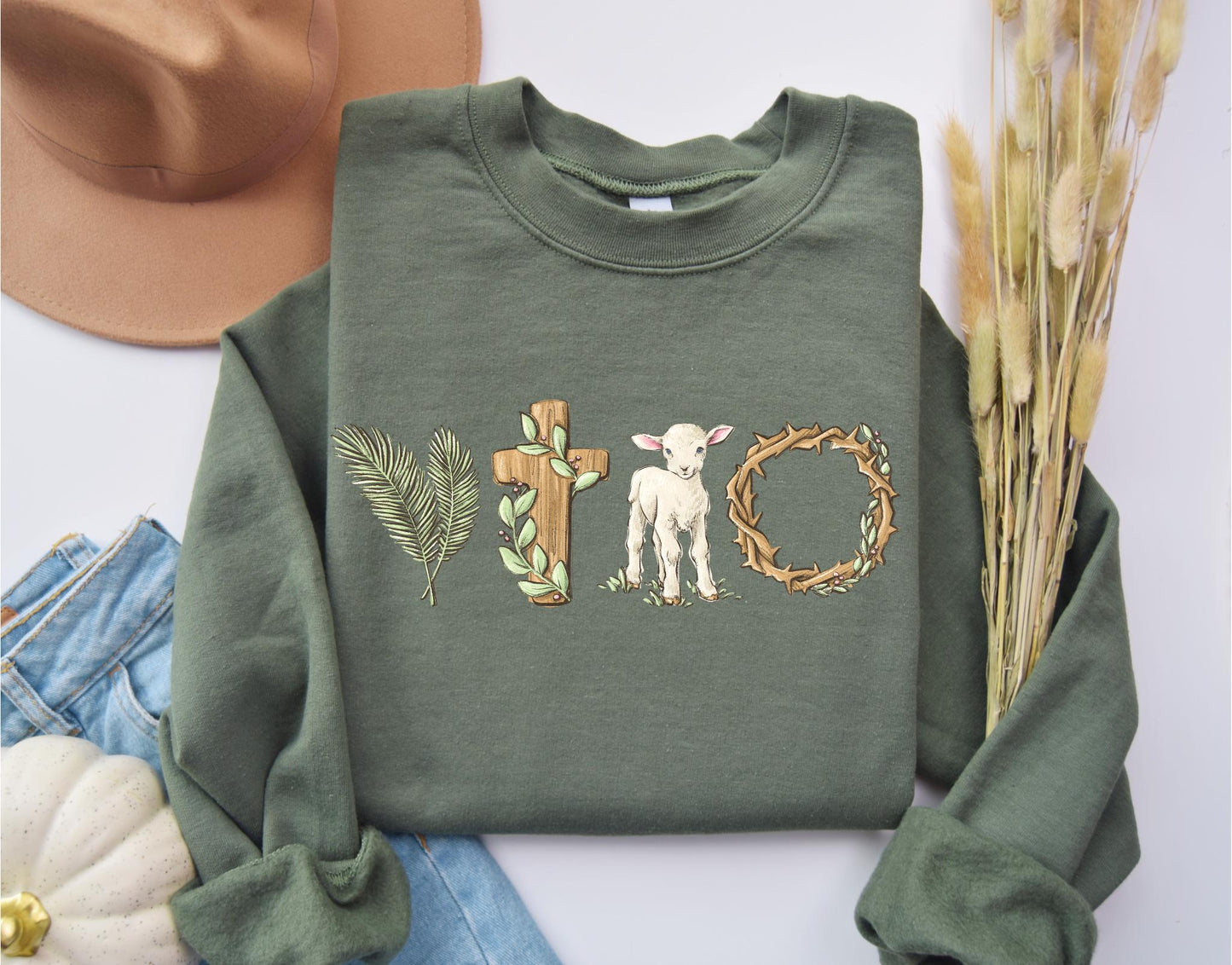 Easter He Is Risen Sweatshirt Jesus Easter Sweater Easter Sweatshirt for Women Cute Easter Outfit Christian Shirt Religious Sweatshirt Sweatshirt – Fan Favorite · High-Quality Print