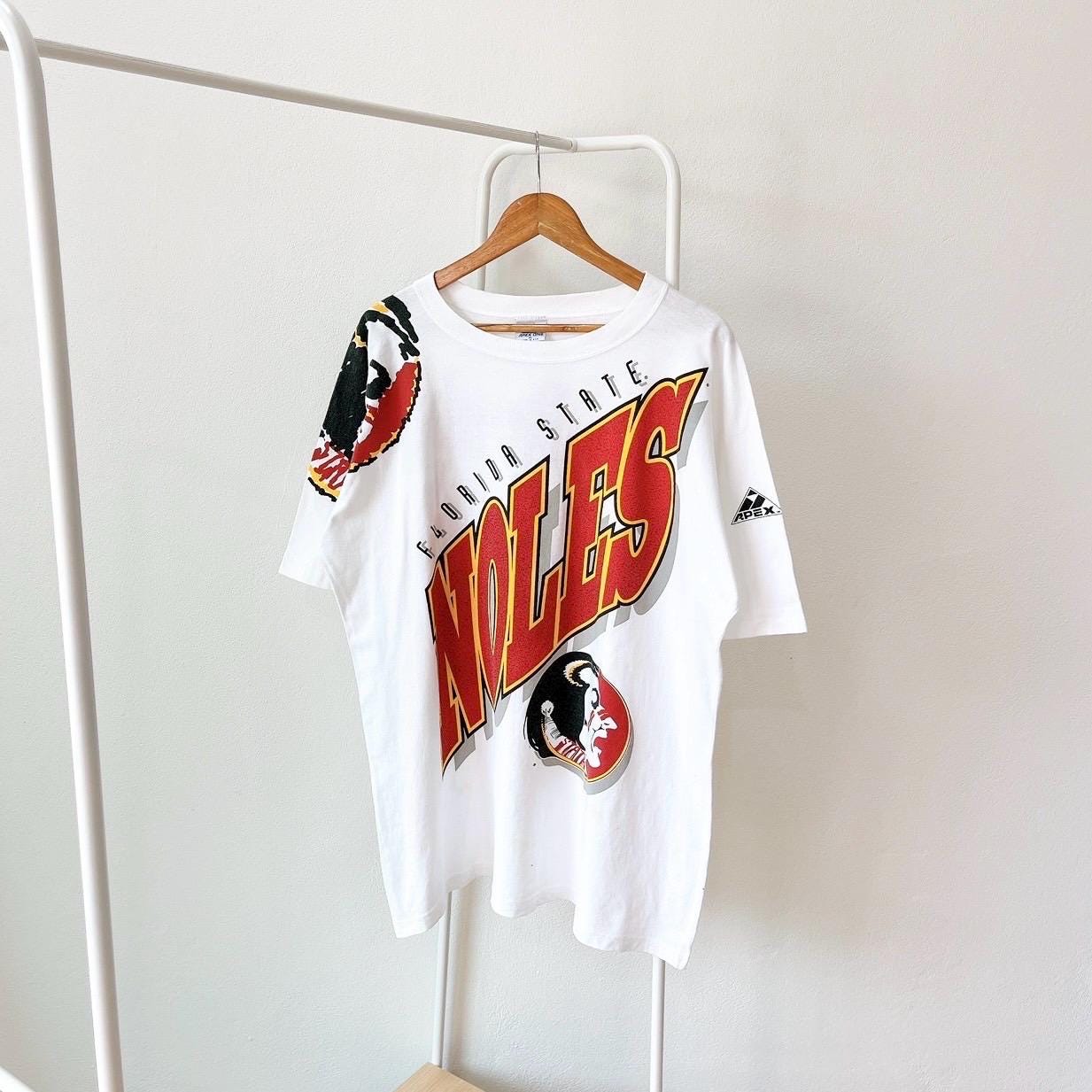 Vintage 90s Florida State FSU Seminoles Made in USA vintage Apex one white t shirt XL Graphic Tee – Soft Feel · Trending Graphic Apparel