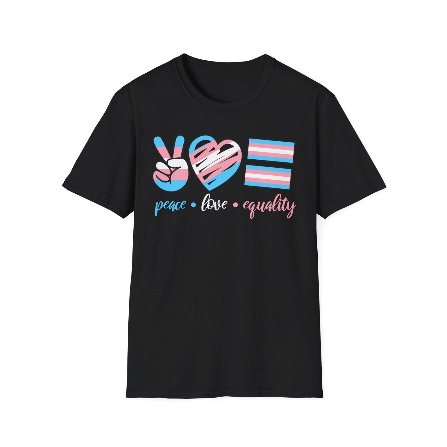Peace Love Equality Shirt Equality Shirt LGBT Flag Shirt LGBT Support Shirt Love is Love Women Tshirt Women Tee Justice T shirt Graphic Tee – Aesthetic Look · High-Quality Print