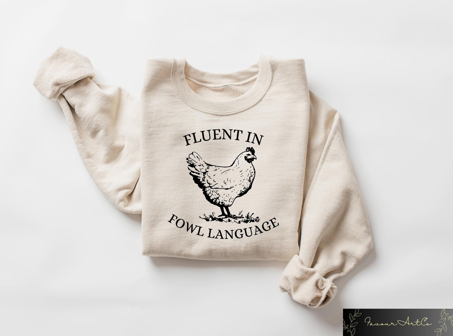 Funny Chicken Sweatshirt Fluent in Fowl Language Tee Humorous Gift for Chicken Lover Farmer Crazy Country Girl Funny T shirtAnimals Tee Sweatshirt – Bold Style · Perfect For Daily Wear