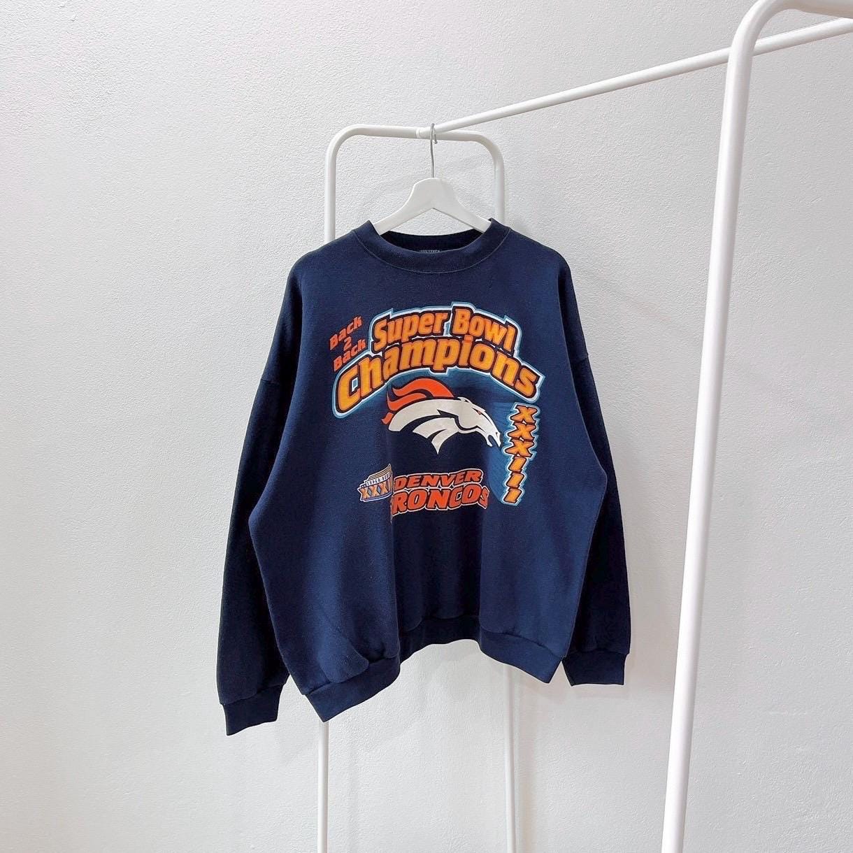 Vintage 90s Denver Broncos football 1999 vintage Logo 7 blue sweatshirt XL Sweatshirt – Fan Favorite · Trending Graphic Apparel