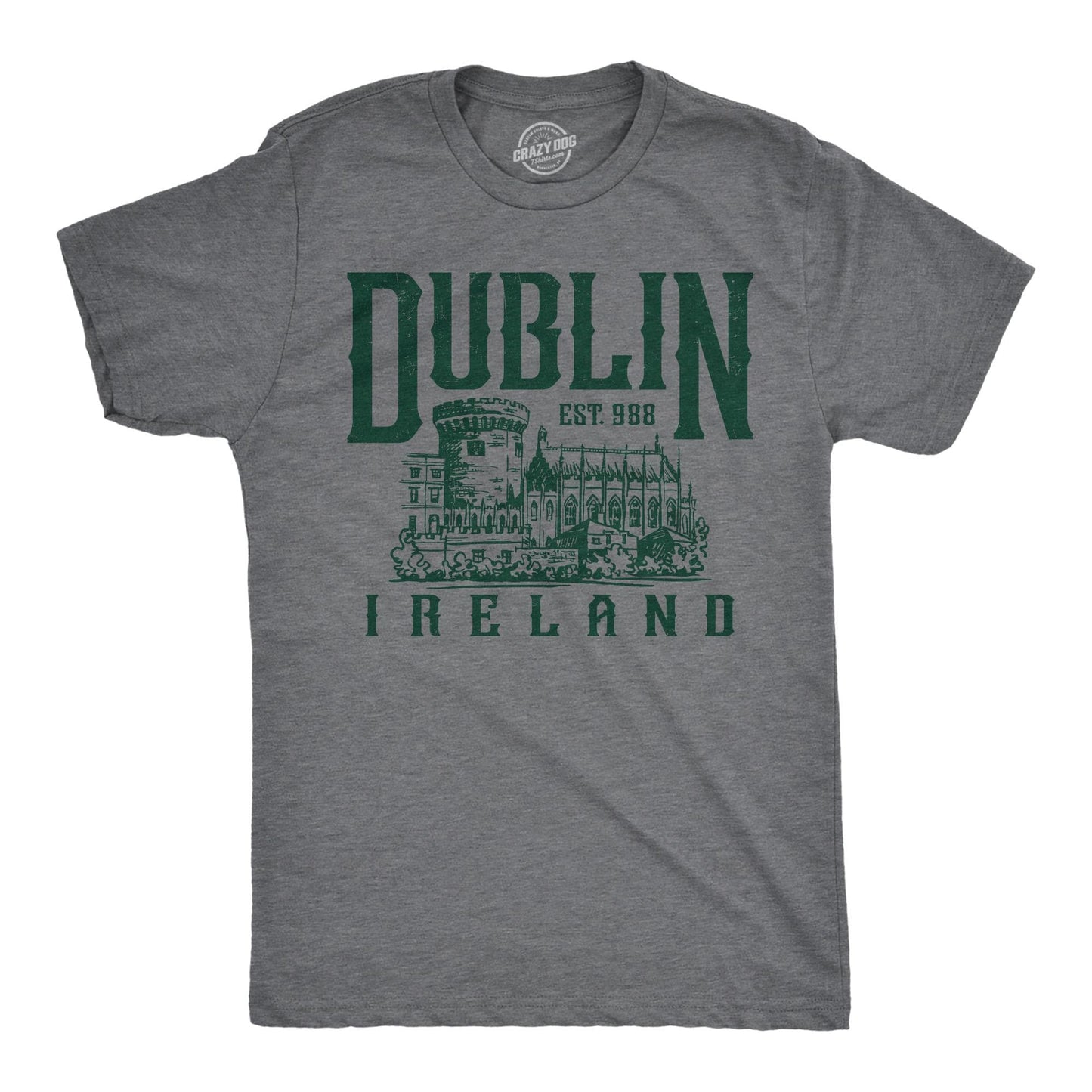 Dublin Ireland Shirt St Patricks Day Shirt Lucky Green Irish Shirt Funny Shirts Drinking Shirt Ireland Party Shirts Dublin Castle Graphic Tee – Aesthetic Look · High-Quality Print