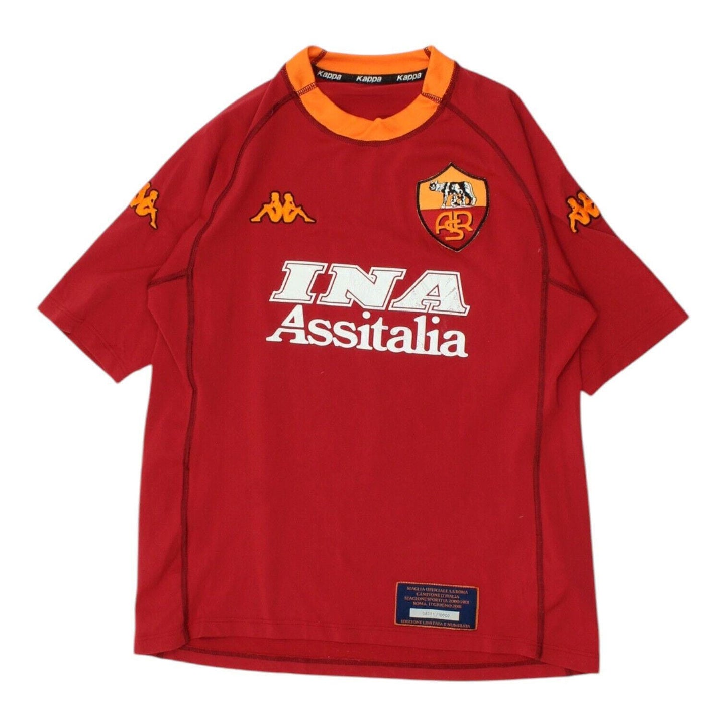 AS Roma Home Shirt Vintage 200001 Kappa Mens Red Serie A Football Jersey Jersey – Easygoing Wear · Trending Graphic Apparel