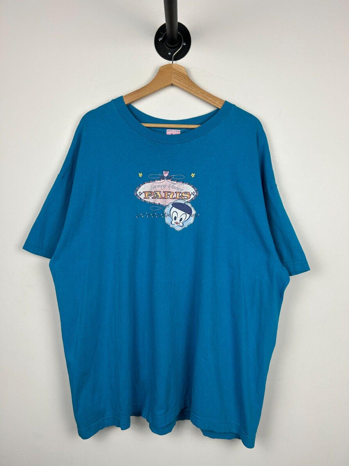 Vintage Looney Tunes Paris Blue Tee Size XL Graphic Tee – Easygoing Wear · High-Quality Print