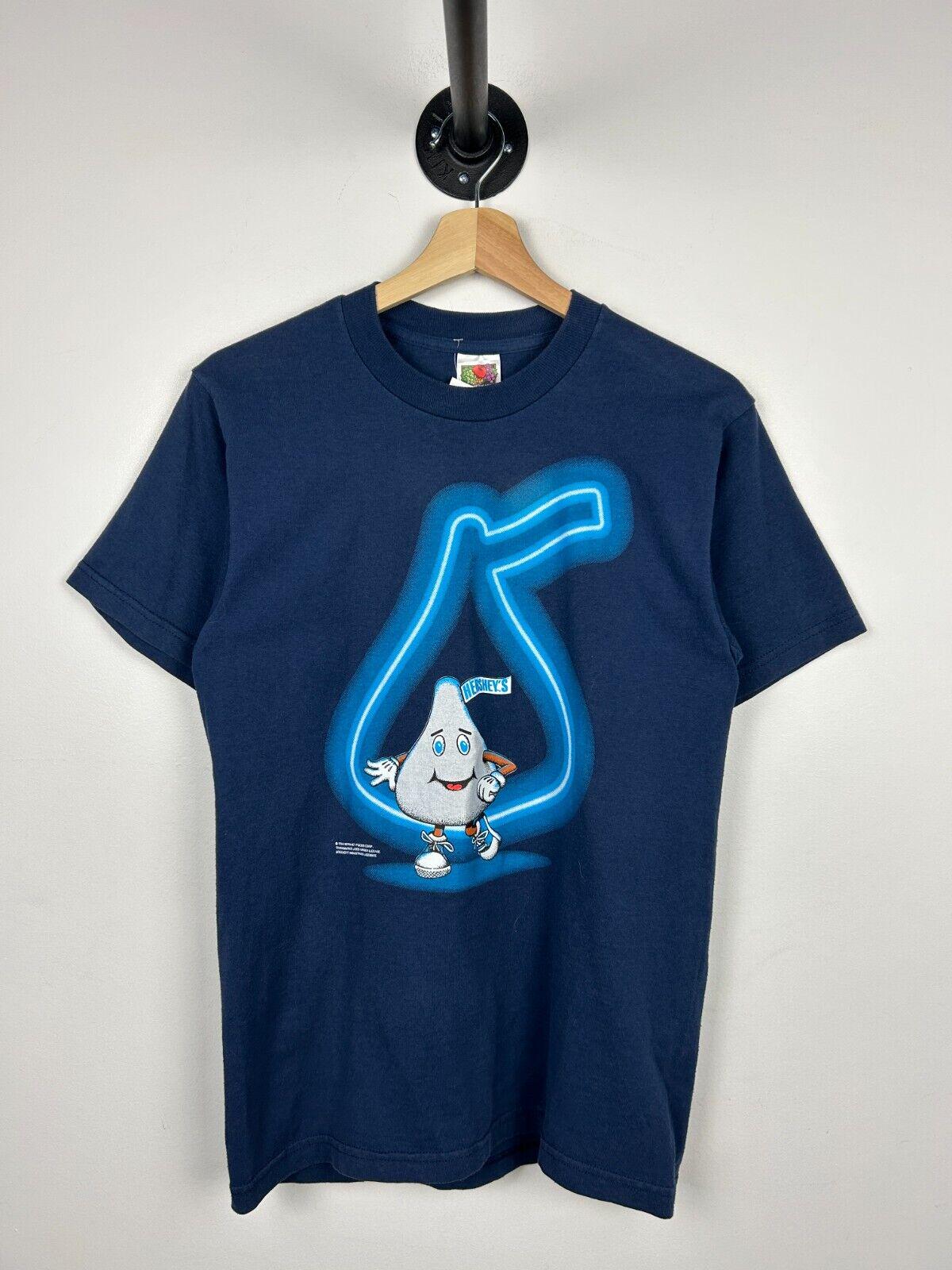 Vintage 90s Hersheys Kiss Navy Tee Size S Graphic Tee – Aesthetic Look · High-Quality Print